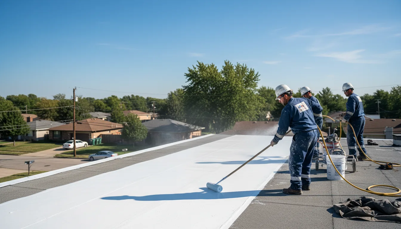 Commercial roof coating in Foster, OK near me